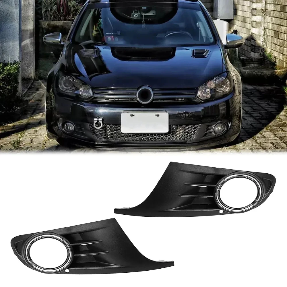 

Car Front Bumper Fog Light Cover Surround Grill Left & Right for V W Golf MK6 Variant Cabriolet 2009-2013 5K0853665 5K0853666