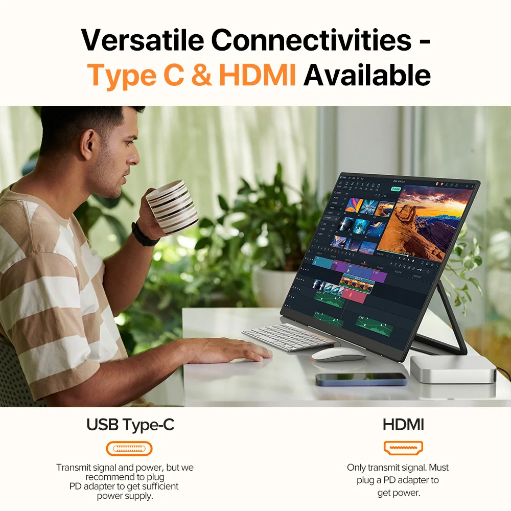 UPERFECT 23.8 "180Hz 2K مراقبة الألعاب المحمولة QHD نوع C HDMI العناية بالعين الشاشة الثانية الخارجية لجهاز الكمبيوتر المحمول وحدة تحكم الألعاب PS5 تبديل جهاز الكمبيوتر الشخصي الهاتف مع حامل الوقوف HDR FreeSync