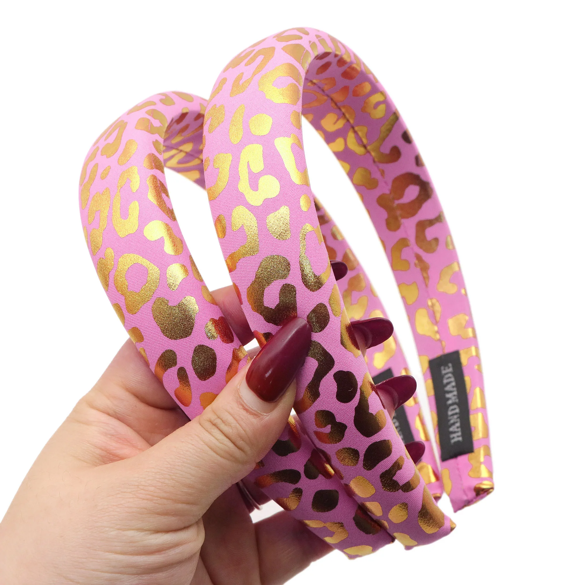 

1Pc Gold Foil Leopard Print Hair Accessory Headband Decoration Casual Hair Accessory For Normal Hair Style