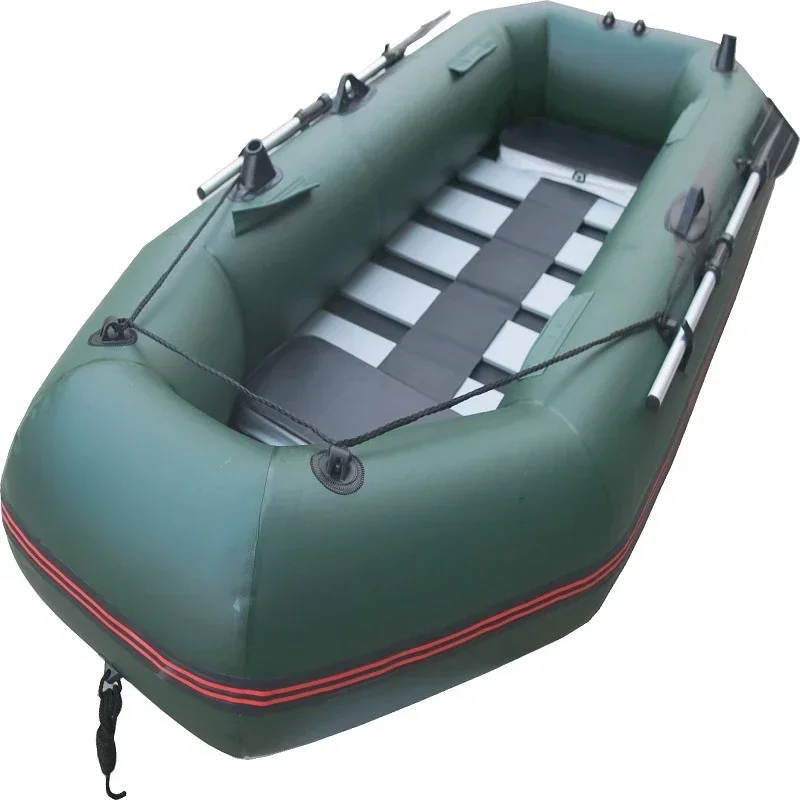 Solar Marine 260CM 3 or 4 Person PVC Inflatable Boat Fishing Kayak Yacht Dinghy Canoe with Accessories for Outdoor Water Sports