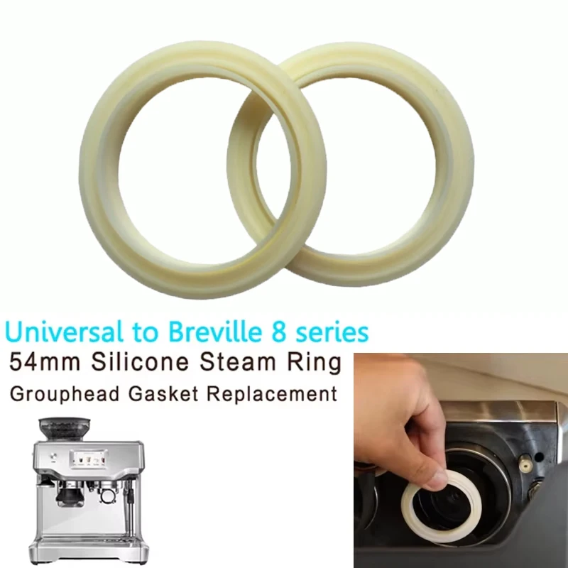 

Coffee Accessories Home Steam Ring Durable 54mm Replacement Part Silicone Seal Ring Compatible for Breville8 Series Sage Machine