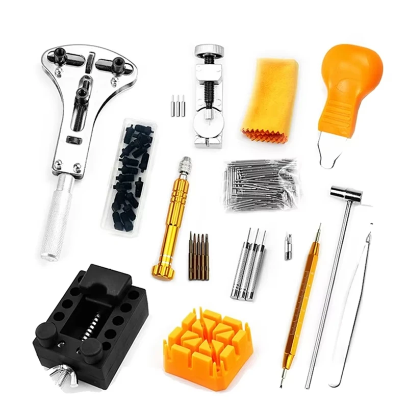 ABVJ-147 pçs kit de ferramentas de ajuste de relógio kit de reparo de relógio kit de ferramentas de substituição de bateria, ferramenta removedora traseira de relógio