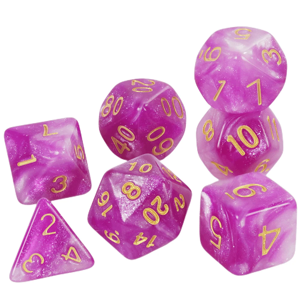 Würfelset, Brettspiele, Rollwürfel, Galaxie-Thema, polyedrisches Würfelset, erstaunlicher bunter Universum-Effekt für DND-Zubehör – Detail 10