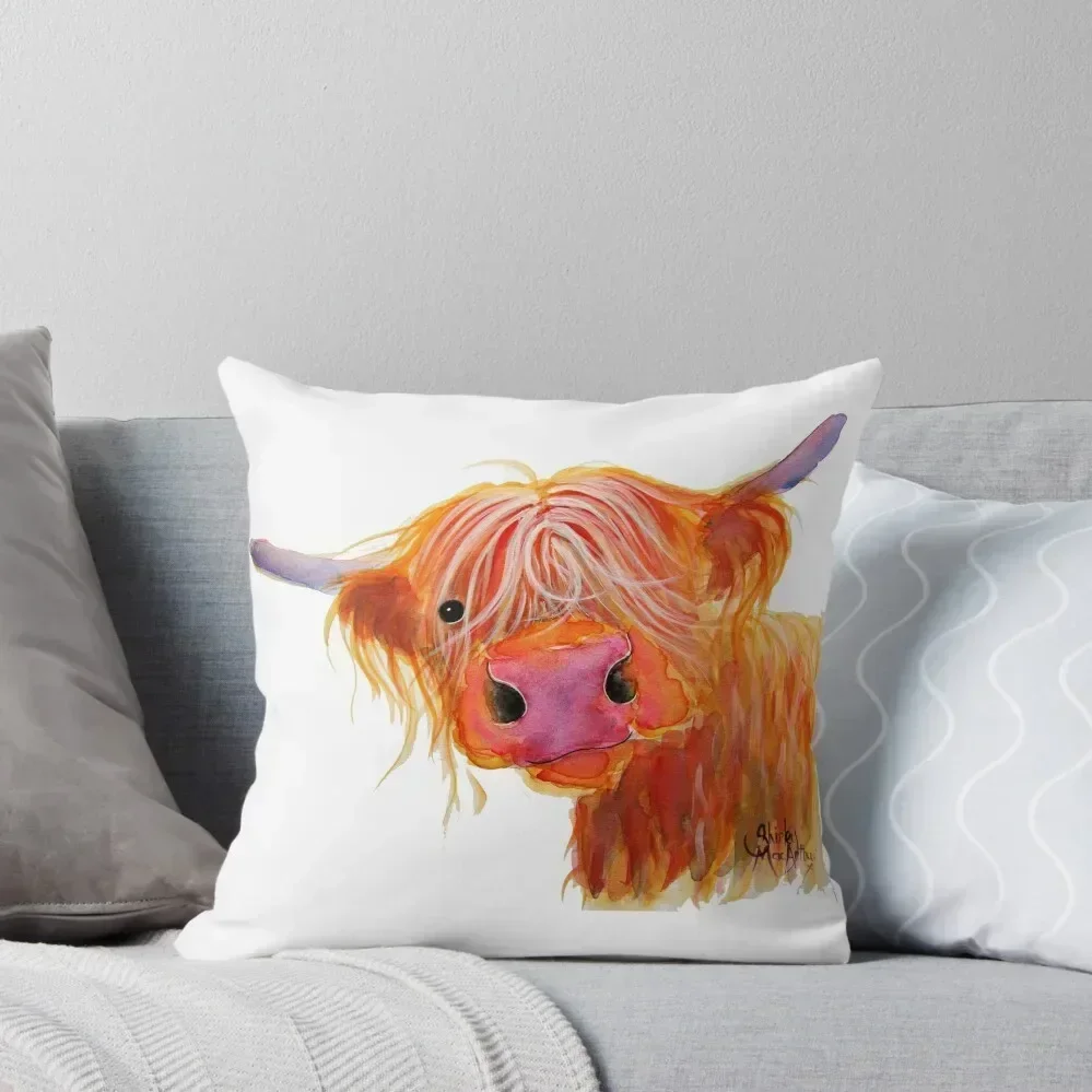 

Highland Cow PRiNT 'Angus' by Shirley MacArthur Throw Pillow pillowcases for sofa cushions anime girl pillow