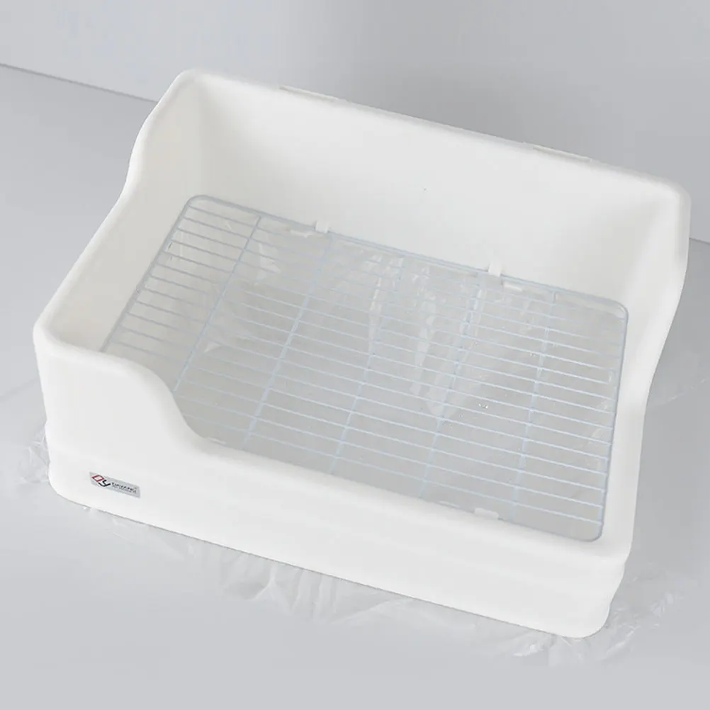 

Pet Toilet Large Litter Box for Rabbits Bunny Cage Supplies Reusable Plastic Animal Potty Container Low Entry Easy for Cage
