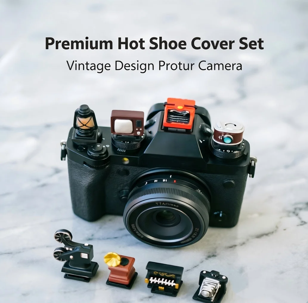 Cute Camera Series Hot Shoe Cover for Leica Q2 Fuji X100V X-T5 Sony ZV-1 Canon EOS R5 Nikon Z5 Camera Accessories