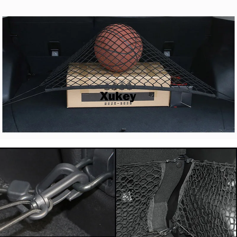 For Subaru Forester XV Crosstrek Outback XV Rear Trunk Floor Cargo Net Mesh Luggage Hook 2009 2010 2011 2012 2013 - 2018 2019