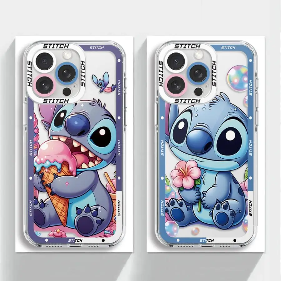 Disney Cute Stitch Soft Cover Phone Case for Apple iPhone 16e 15 14 16 Plus 13 12 11 Pro Max XS 7 8 SE 17 Air XR