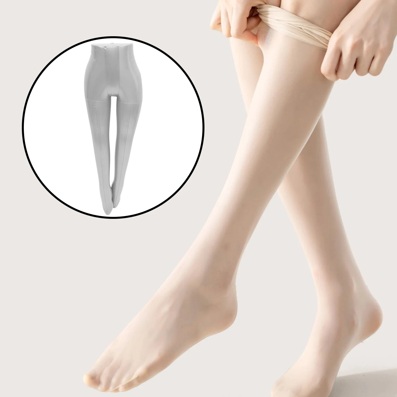 

Female Inflatable Half Body Leg Mannequin for Pants Trousers Leggings Display Modern Design Space-Saving for Retail Store Home