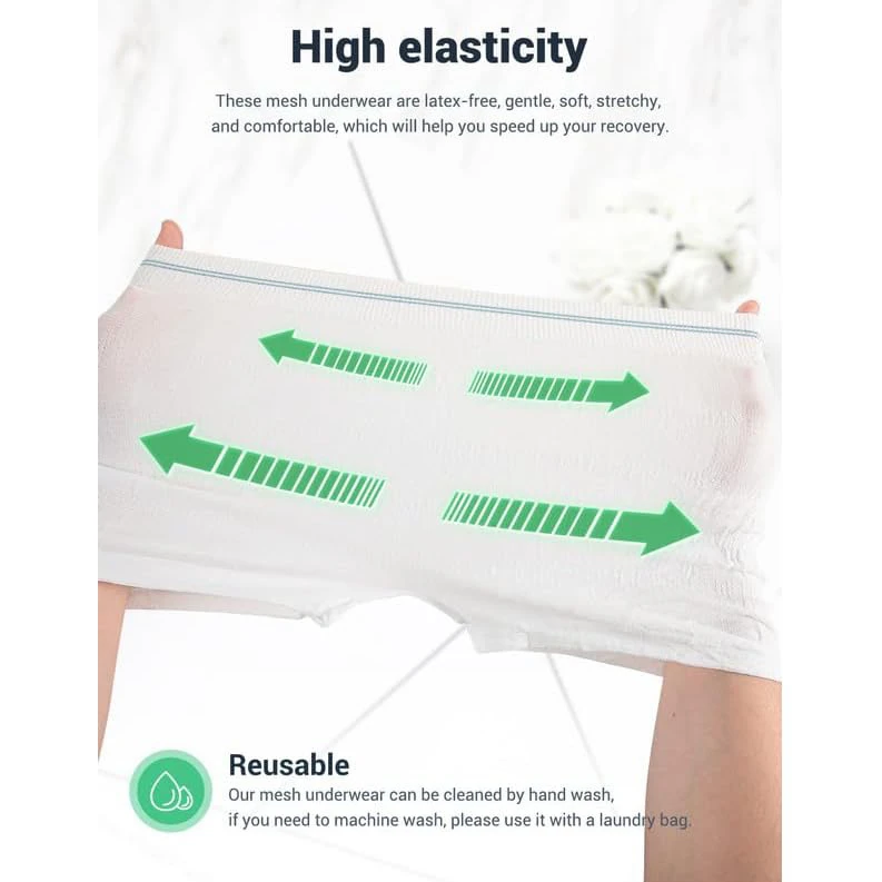 Послеродовые одноразовые сетчатые трусики для мамы, трусы для беременных, подгузники с высокой талией, эластичные хлопковые удобные менструальные штаны