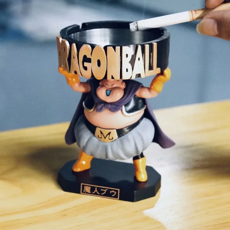 Anime Dragonball Gk Figure Majin Fat Buu Broly Ashtray Boxed Hand-Made Cool Car Ornaments Doll Model Peripheral Tool Boy Gift