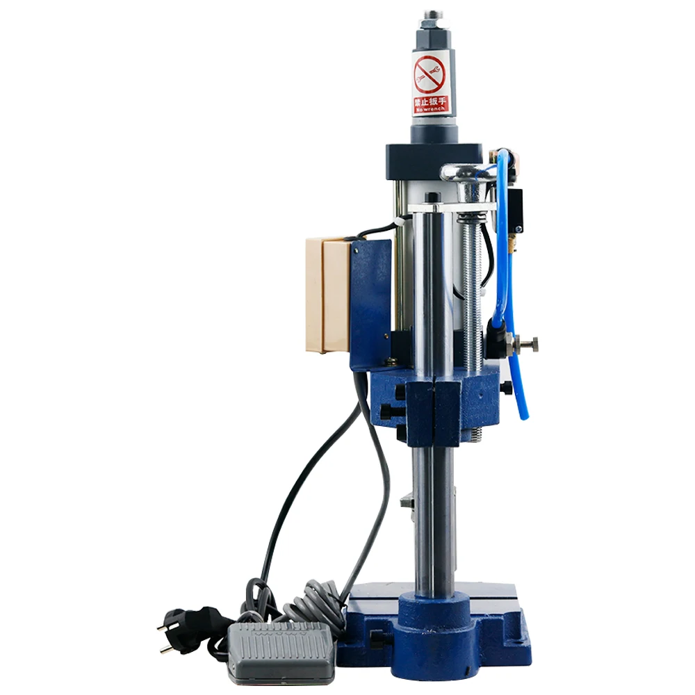 110V 220V Pneumatic Punch Press Machine Small Desktop Punching Press Hand Machine 0.5-0.8Mpa Operation Pressure 200KG