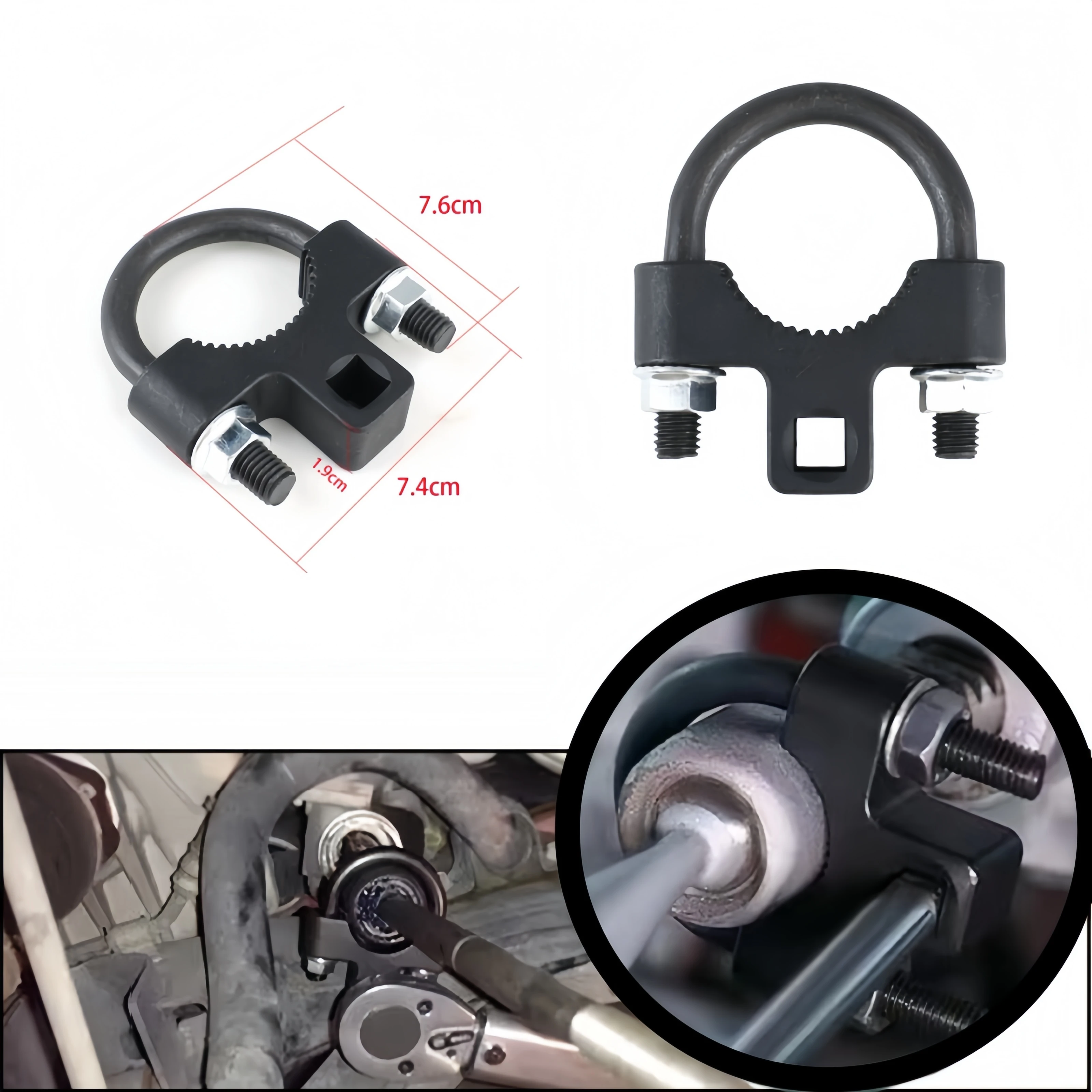 

3/8 Inch Inner Tie Rod Tool for Auto Chassis Repair Easy Install and Removal Kit Essential Car Repair Tool for Mechanics