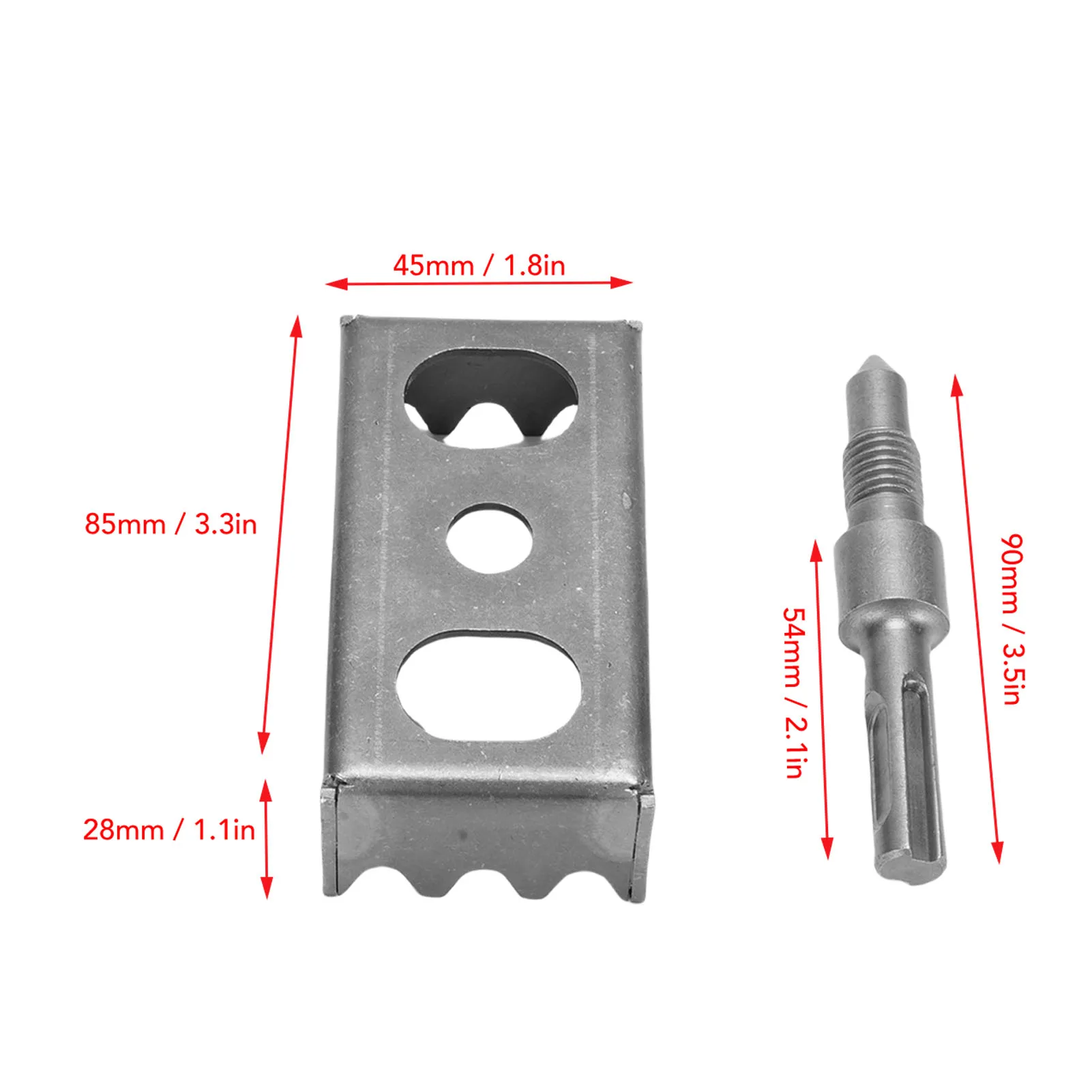 Socket Box Hole Cutter 86 Type Socket Box Hole Cutter for Electric Hammer Rectangle Slot Hole Puncher Electrical Box Cutout Saw