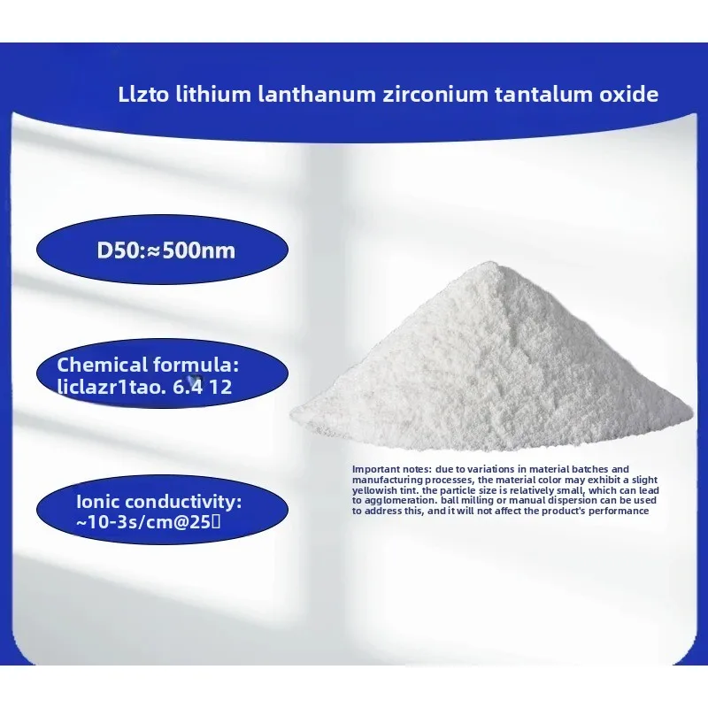 LLZTO Li₆.₄La₃Zr₁.₄Ta₀.₆O₁₂ Ta‑Doped Garnet Solid Electrolyte, Lab‑Grade Battery Material