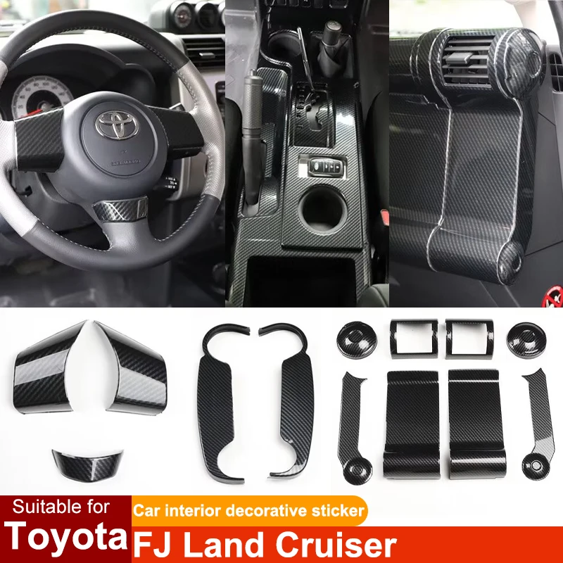 

Для Toyota Land Cruiser FJ автомобильный руль, панель переключения передач, крышка приборной панели, декоративная наклейка, модификация, аксессуары