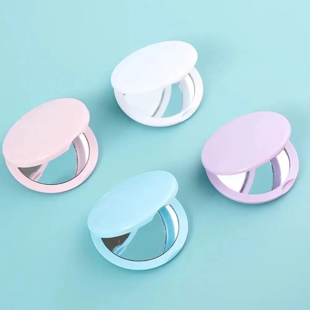 Easu Use Double Sided Flip Small Round Mirror Cute Round Mini Folding Mirror Small Round Makeup Mirror Office