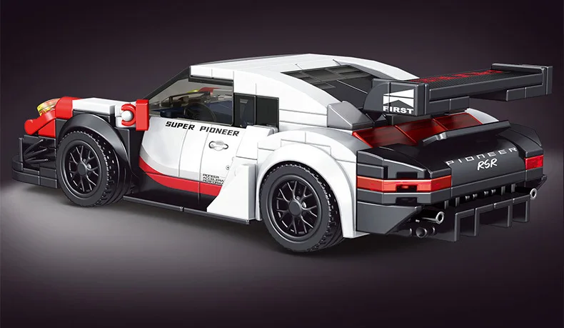 MOC بنة نموذج سيارة لعبة تعليمية إبداعية للأولاد هدية عيد ميلاد