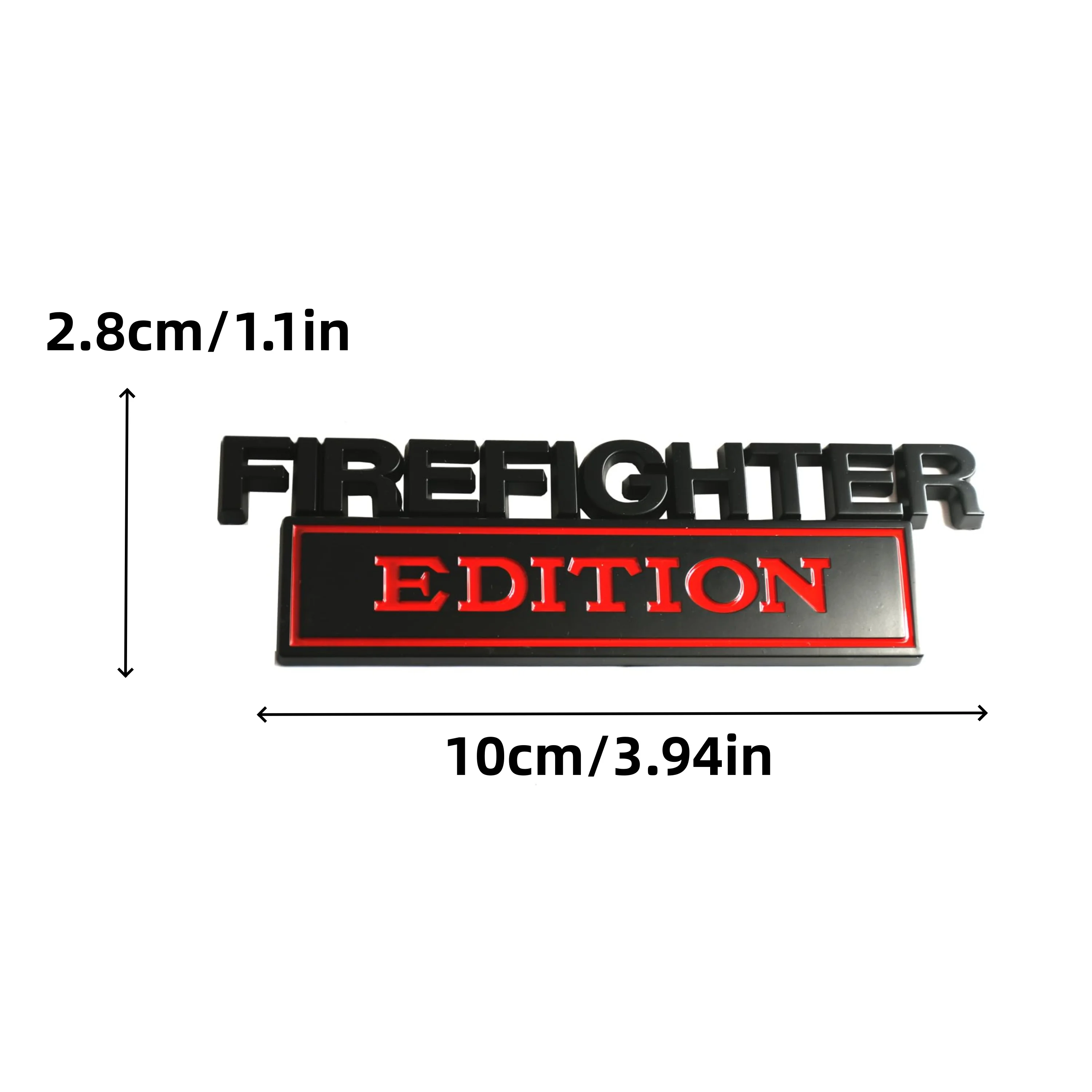 2pcs Firefighter Edition car Metal emblem, suitable for cars, trucks, SUVs,as a decorative emblem on the side or rear of the car