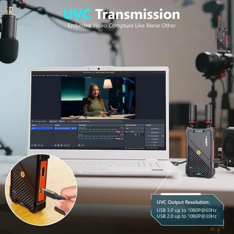 1080P 400M HDMI-Compatible Wireless Extender Transmitter Receiver Wireless Video Dongle For Laptop Notebook Monitor Projector view 2