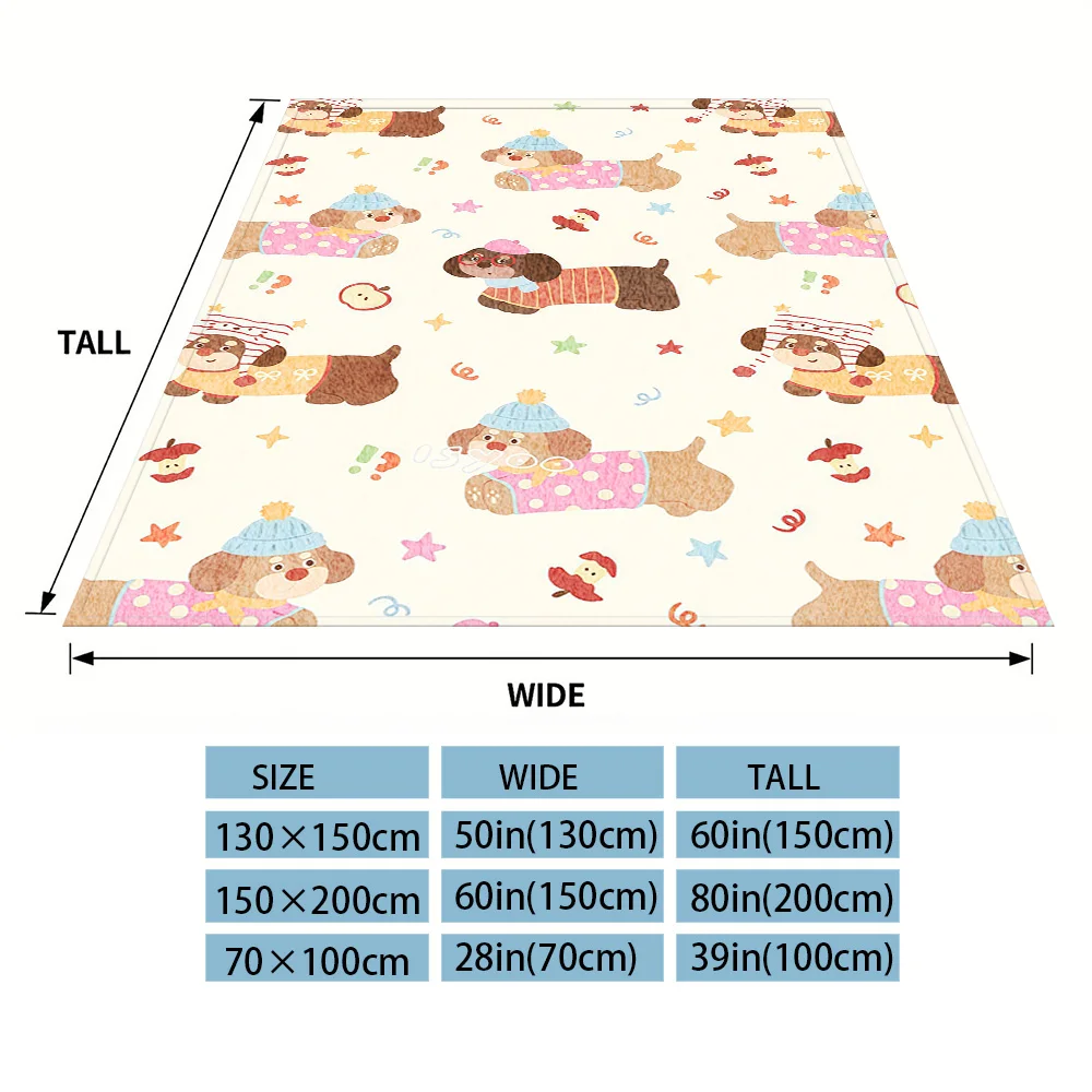 Cute Dachshund Nap Blanket,Flannel Blanket,Suitable For Sofas,Beds,Cars,Rooms,Offices,Camping,Exquisite Gift Blankets