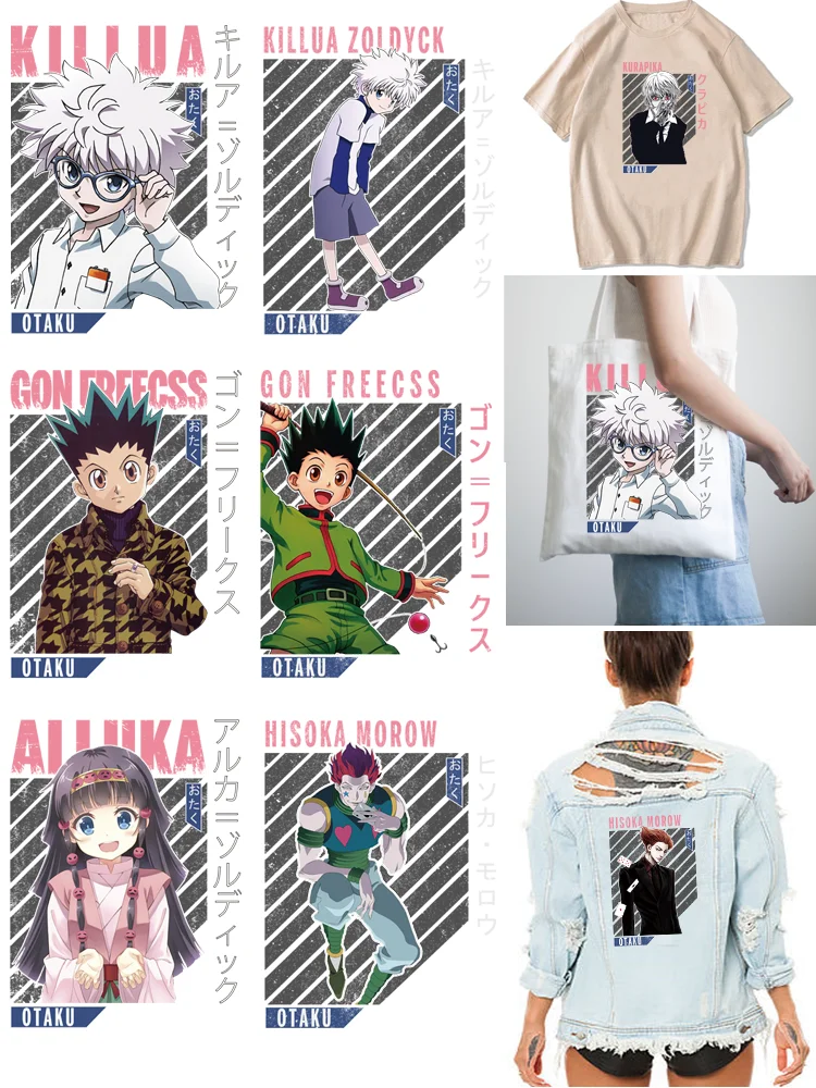 Hunter X Hunte Anime Iron on patches Killua Zoldyck heat transfer stickers DIY Sewing Decoration