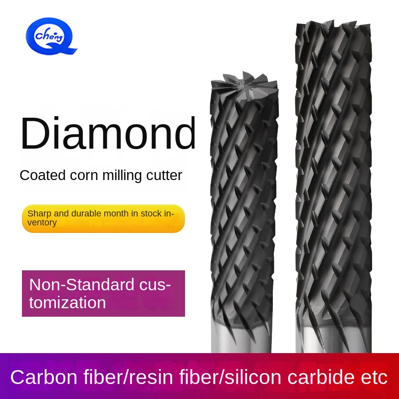 

Diamond Coated Corn Milling Cutter Carbon Fiber PCD Fiberglass Composite Material Cutting for Spaceflight