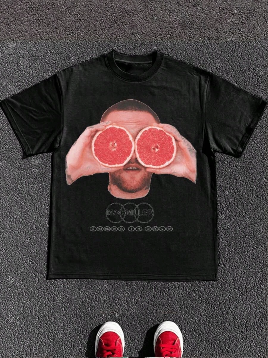 

man clothes Size Plus Cotton Man Holding Grapefruit Print T Shirt Tops Gift Fashion Unisex Breathable harajuku COTTON vintage