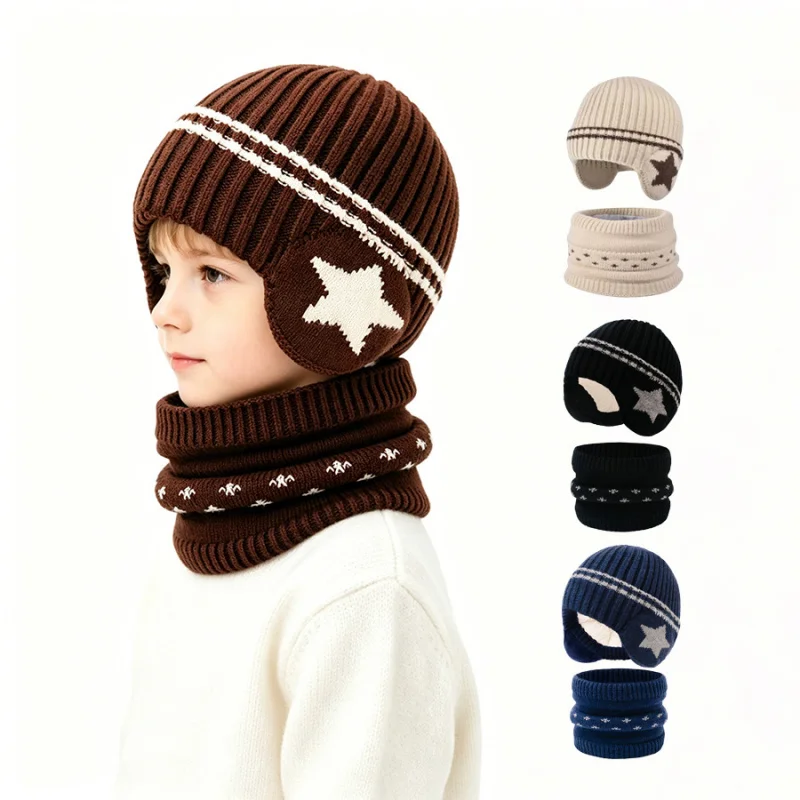 

Toddler Girls Winter Beanie Hat with Ear Flaps Warm Knitted Woolen Cap Cute Bunny Ears Pom Pom Hat for Baby Kids 3-6 Years Old