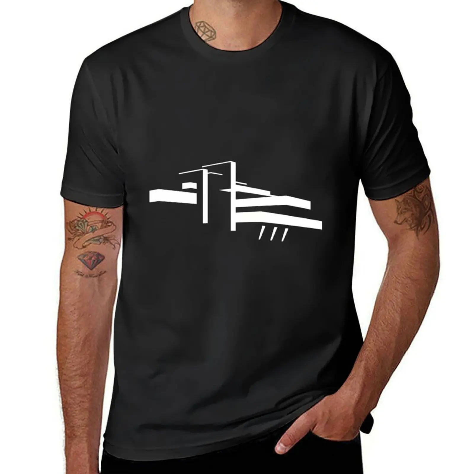 Casa icônica masculina para arquitetos, camiseta lisa, tops bonitos, fãs de esportes de suor, camisetas pesadas para homens