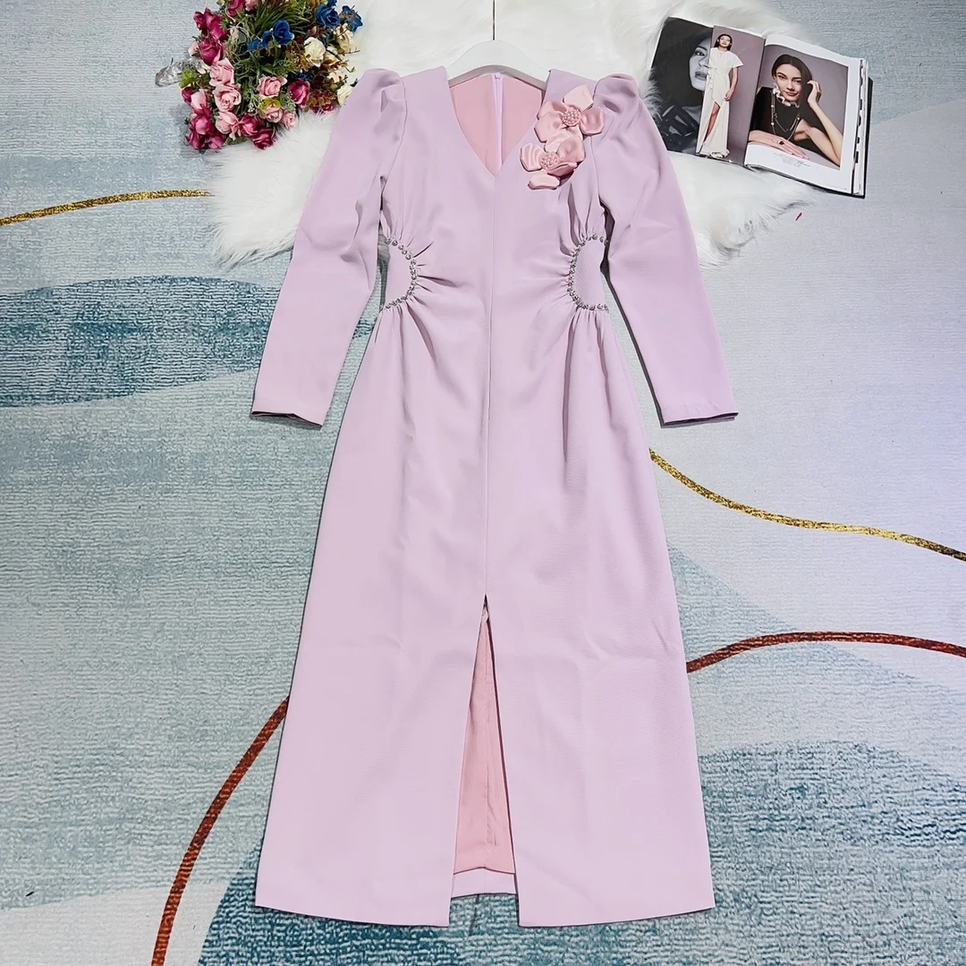

Women's New Elegant 2023 Autumn Corsage Dress 0921