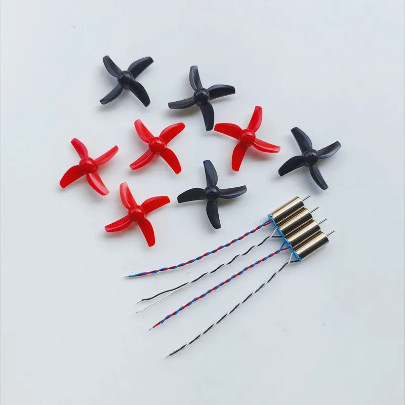 DIY H36 E010 Mini Drone Parts Frame Kit 4- blade Propeller Canopy for 615 Brushed Motor Quadcopter RC Helicopter Tiny whoop