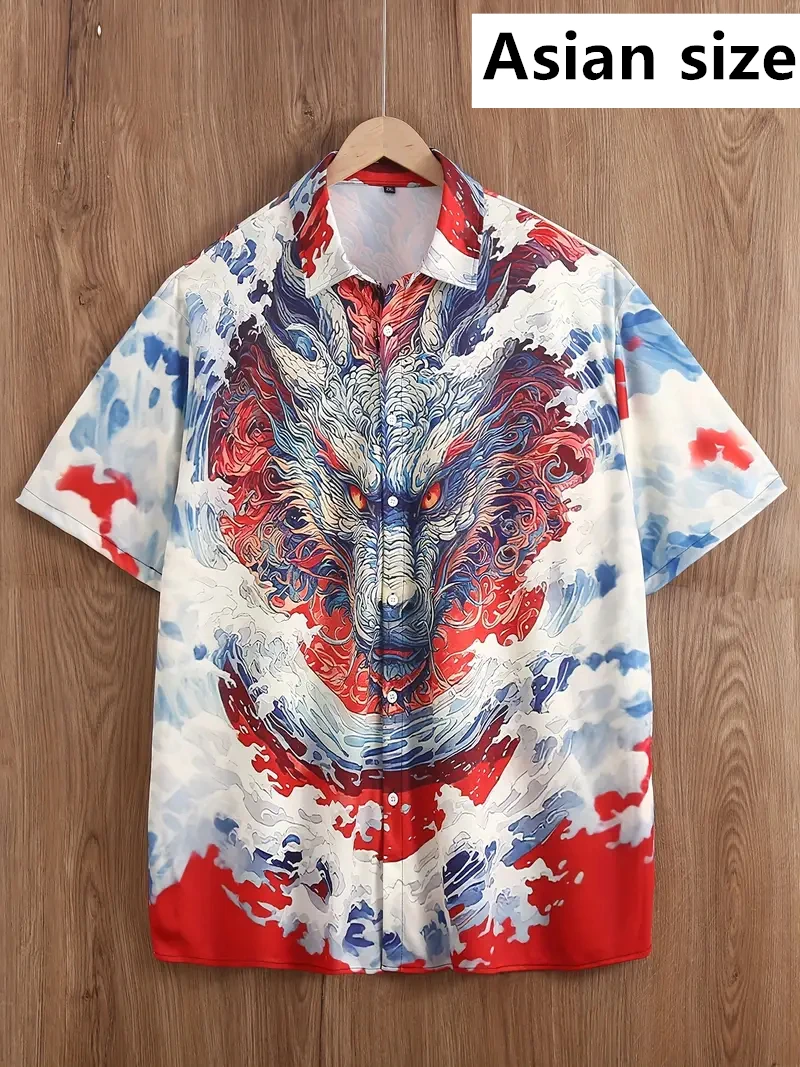 Рисунок 3 - Мужские гавайские рубашки с 3D принтом Dragon Tiger