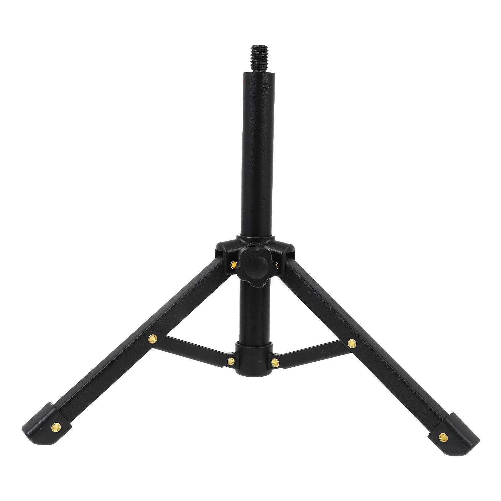 

Foldable Desktop Microphone Stand 3 8 Thread Black Tripod Adjustable Height Angle Stable Non Compact Portable for Home