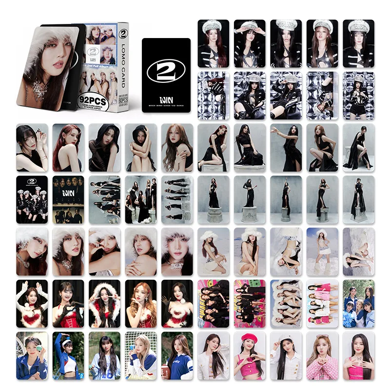 92PCS Kpop G-idle NEW Album Lomo Cards DIY Stickers Photocards Photo Print Card MINNIE SHUHUA SOYEON YUQI MIYEON Fans Gift