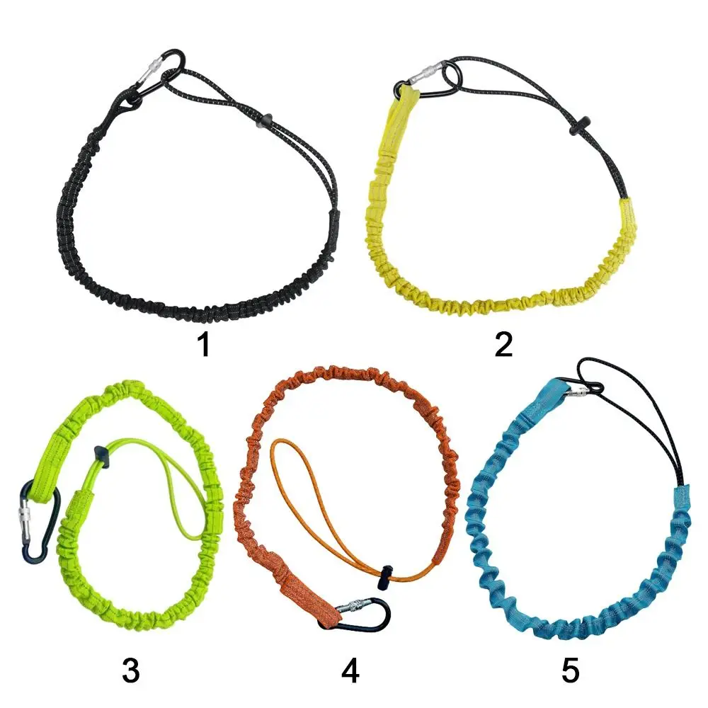 With Carabiner Hook Safety Bungee Tether Lanyard 90*2cm 5 Colors Safety Rope Climbing Working Anti-Falling Rope
