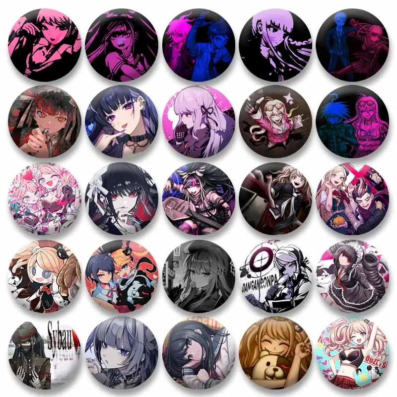 Cute Kaede Akamatsu Brooch Game Figure Nagito Komaeda Cartoon Badge Pins Backpack Clothing Jewelry Accessories Souvenir Gifts