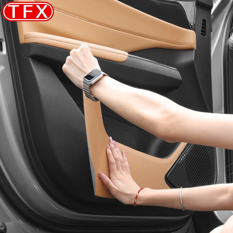 For Geely Galaxy L7 2023 Car Styling Leather Door Anti Kick Pad Protection Side Edge Film Protector Stickers Auto Accessories