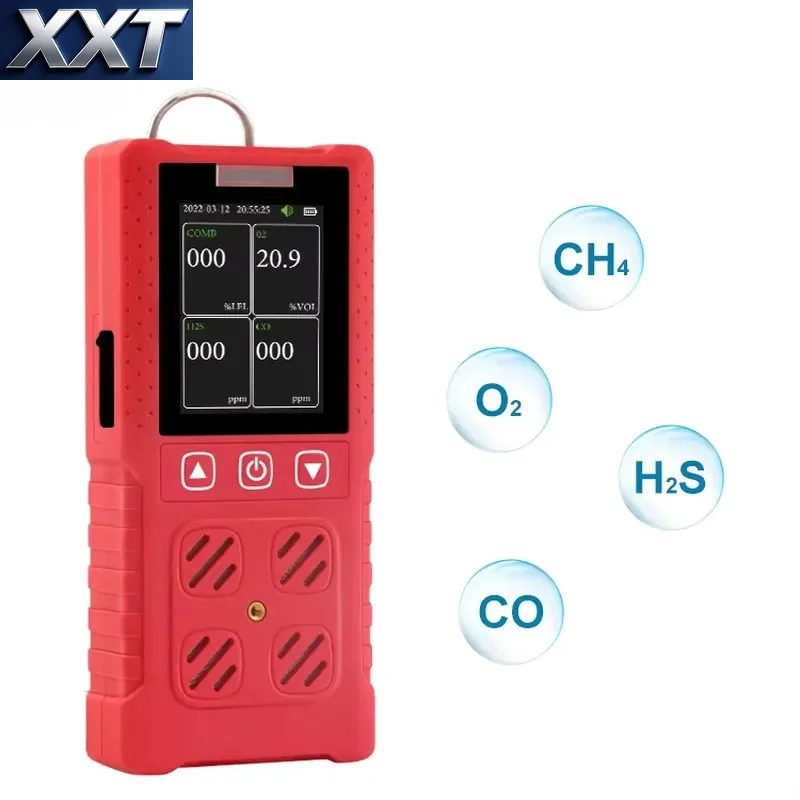 XXT Industrial Portable 4 in 1 Explosion-proof Measuring Device, O2 CO H2S COMB, Suitable for Confined Space Operation