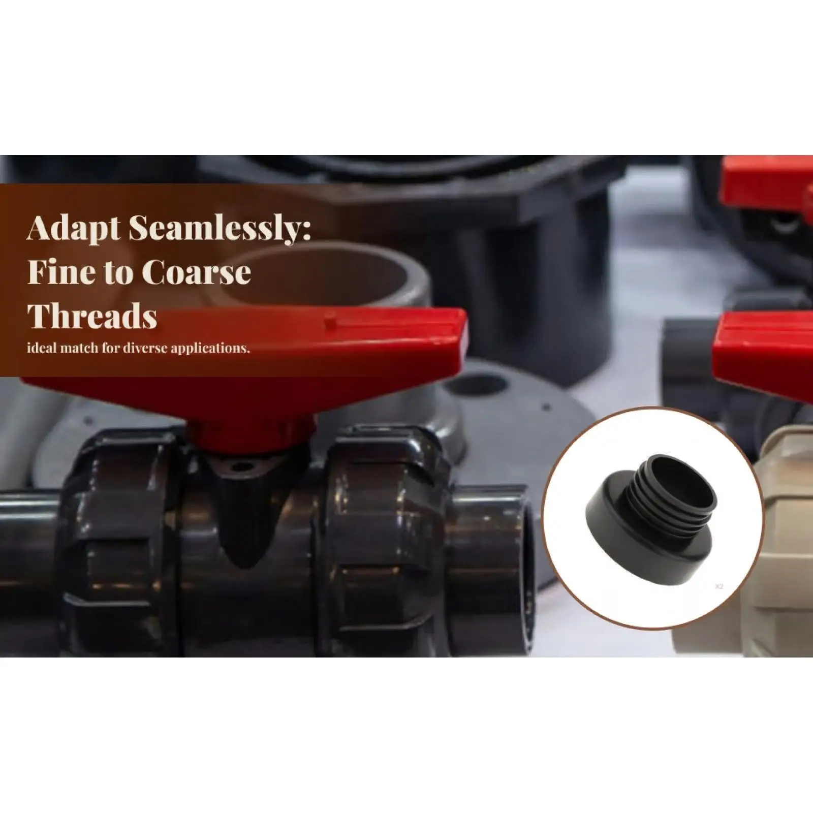 IBC Adapter PE Material 80mm Female to 50mm Male Water Tank Value Adaptor for Industrial Coarse Thread Barrel