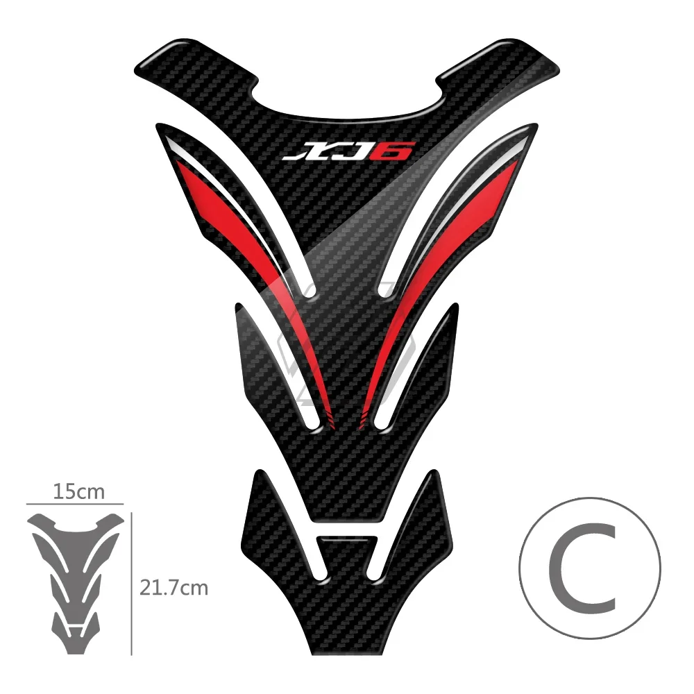 Voor Yamaha XJ6 SP ABS het hele jaar door 3D Carbon-look motorfiets tankpad beschermer sticker