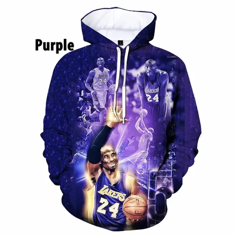 Spring Autumn Men Los Angeles Lakers Hoodie Basketball Player Pullover Adult Hooded Clothing Boys Girl Fashion Top Coat With Hat