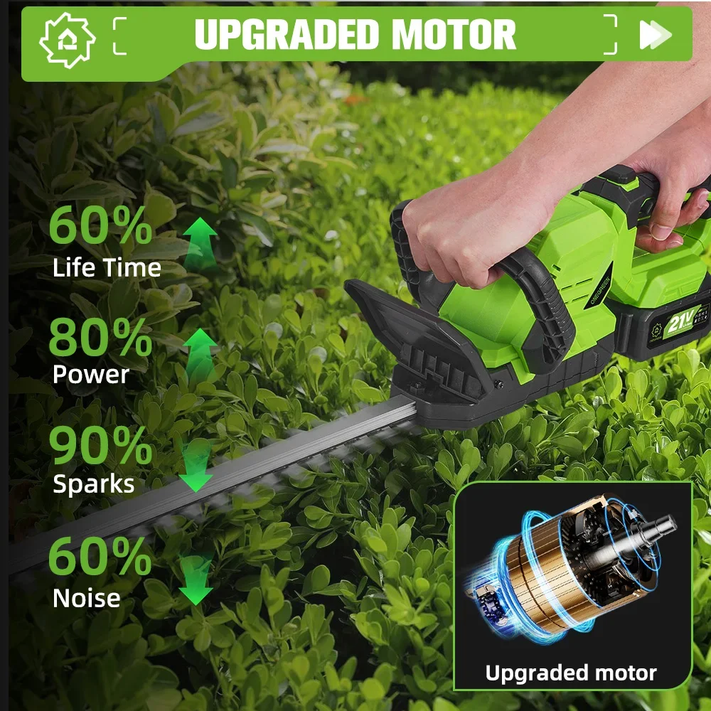 ONEGREEN 2000W 25000RPM Elektrische Heckenschere Kabellose Handgeführte Garten-Trimm- und Pflanzenschneidemaschine für Makita 18V Akku – Detail 10