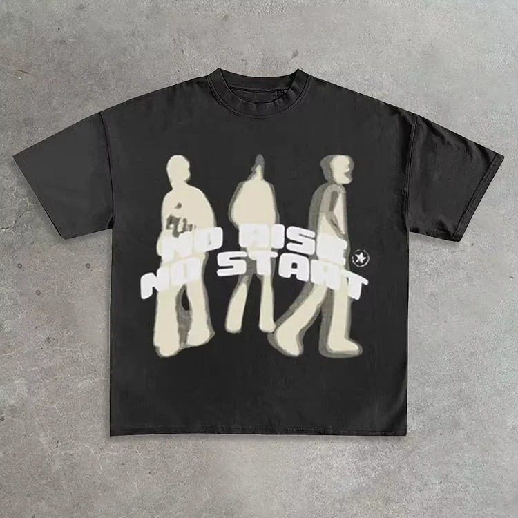 

Винтажная хлопковая белая футболка с короткими рукавами для интервью для мужчин и женщин Y2K, летняя футболка большого размера с короткими рукавами, уличная одежда, топы