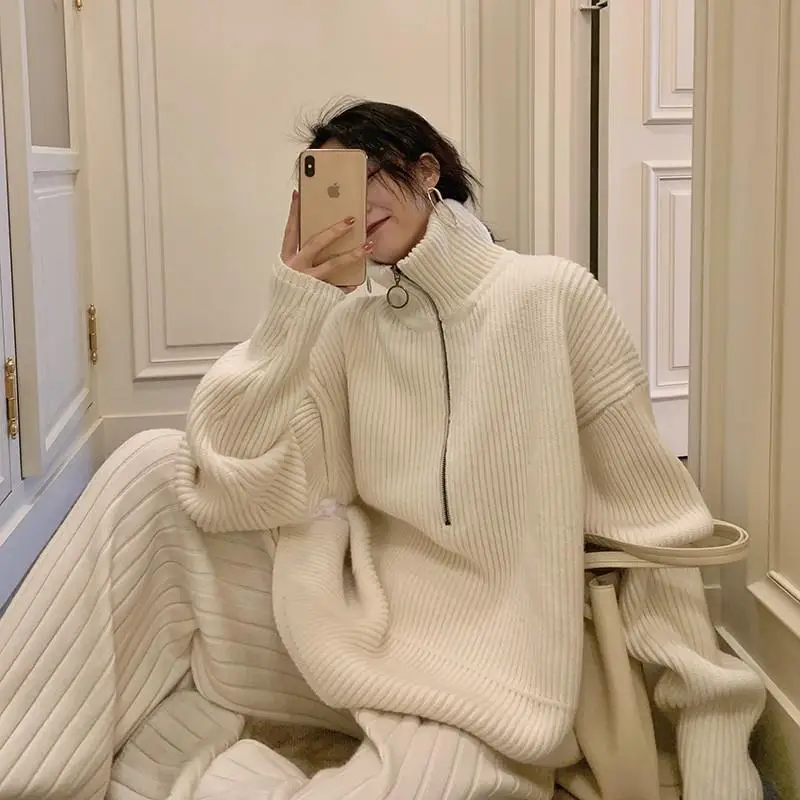 Sweaters Jumpers Pullovers Women Dark Blended Knitwear Print Relaxed Fleece Visit Knitwearal Knitted Softy Prehistoric Pattern