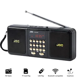 Portable Stereo FM Radio Wireless Speakers USB TF Card Player Rechargeable Bluetooth-compatible Speaker With FM Stereo Receiver