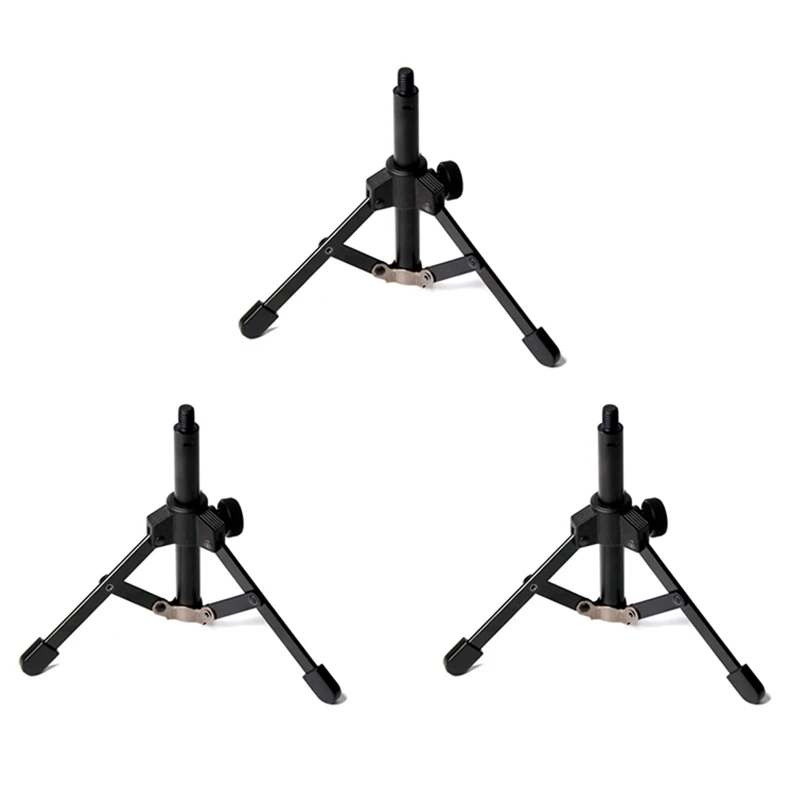 

3X Foldable Tripod Desktop Microphone Stand Holder For Podcasts, Online Chat, Conferences, Lectures,Meetings, And More