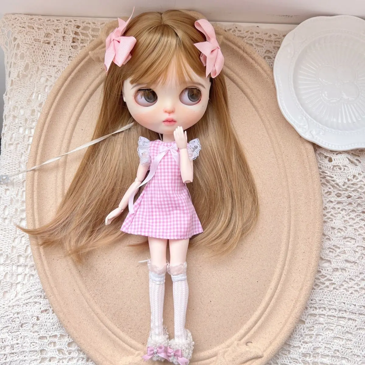 blythe doll clothes  Pink Cute Fashion Skirt Handmade Multicolor 28-30cm OB22 OB24 AZONE Doll Clothes Accessories For Blyth Doll