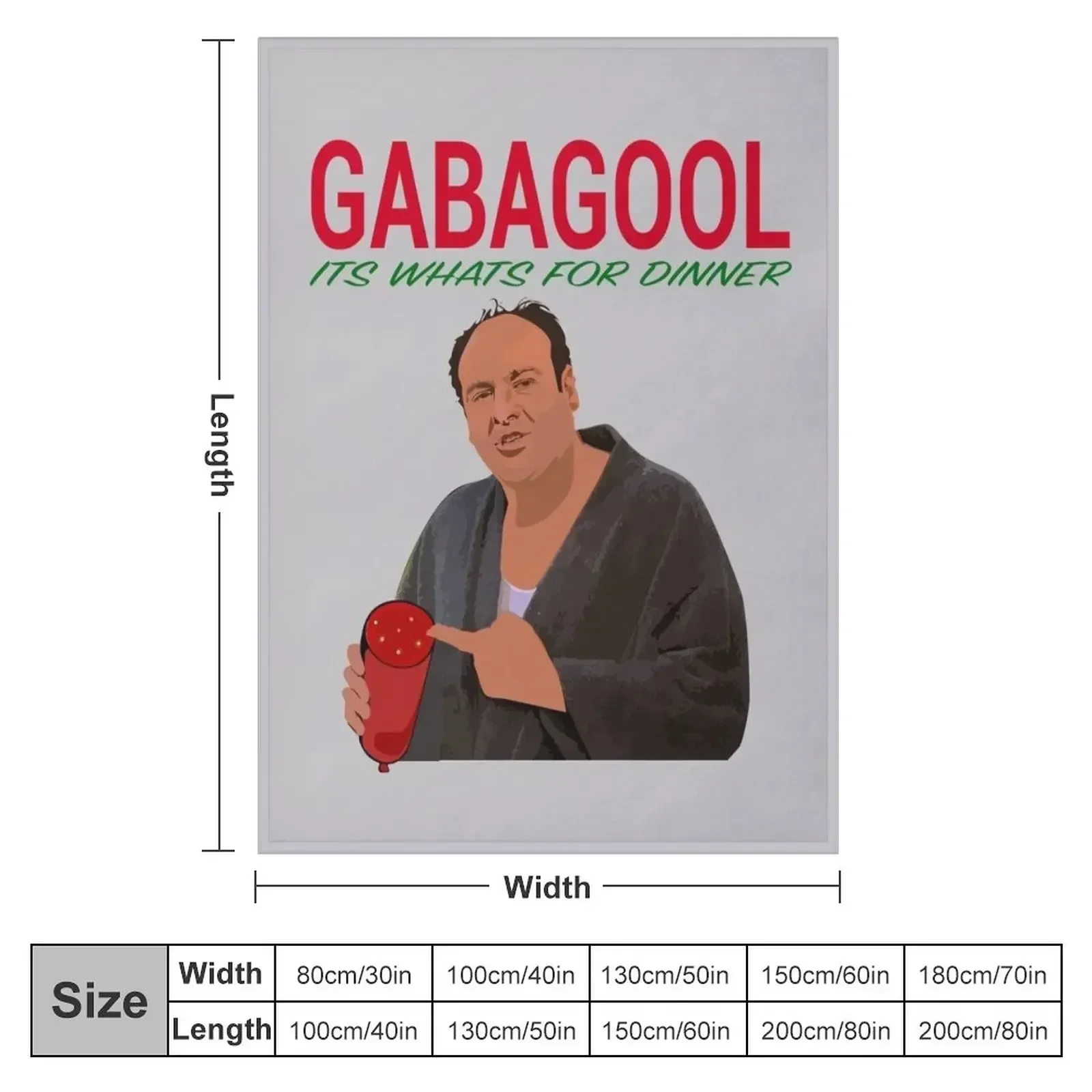 Gabagool - It's What's For Dinner - Tony Soprano Throw Blanket Multi-Purpose Thins Cute Cute Plaid Blankets