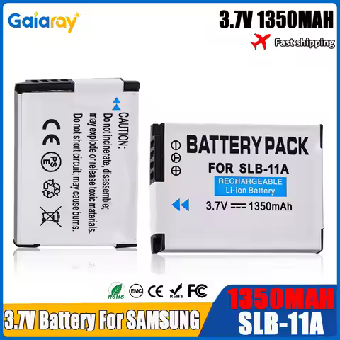 3.7V 1350mAh SLB-11A SLB 11A SLB11A Camera Battery For Samsung TL500 WB600 WB610 WB650 WB660 WB700 WB1000 WB2000 WB5000 WB5500